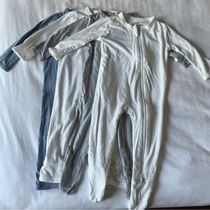 4x Kyte Baby 3-6M Zip-Up Footie & Rompers